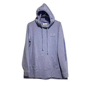 Vineyard Vines Women's Long‎ Sleeve Logo Pocket Hoodie Sky Blue Size Medium